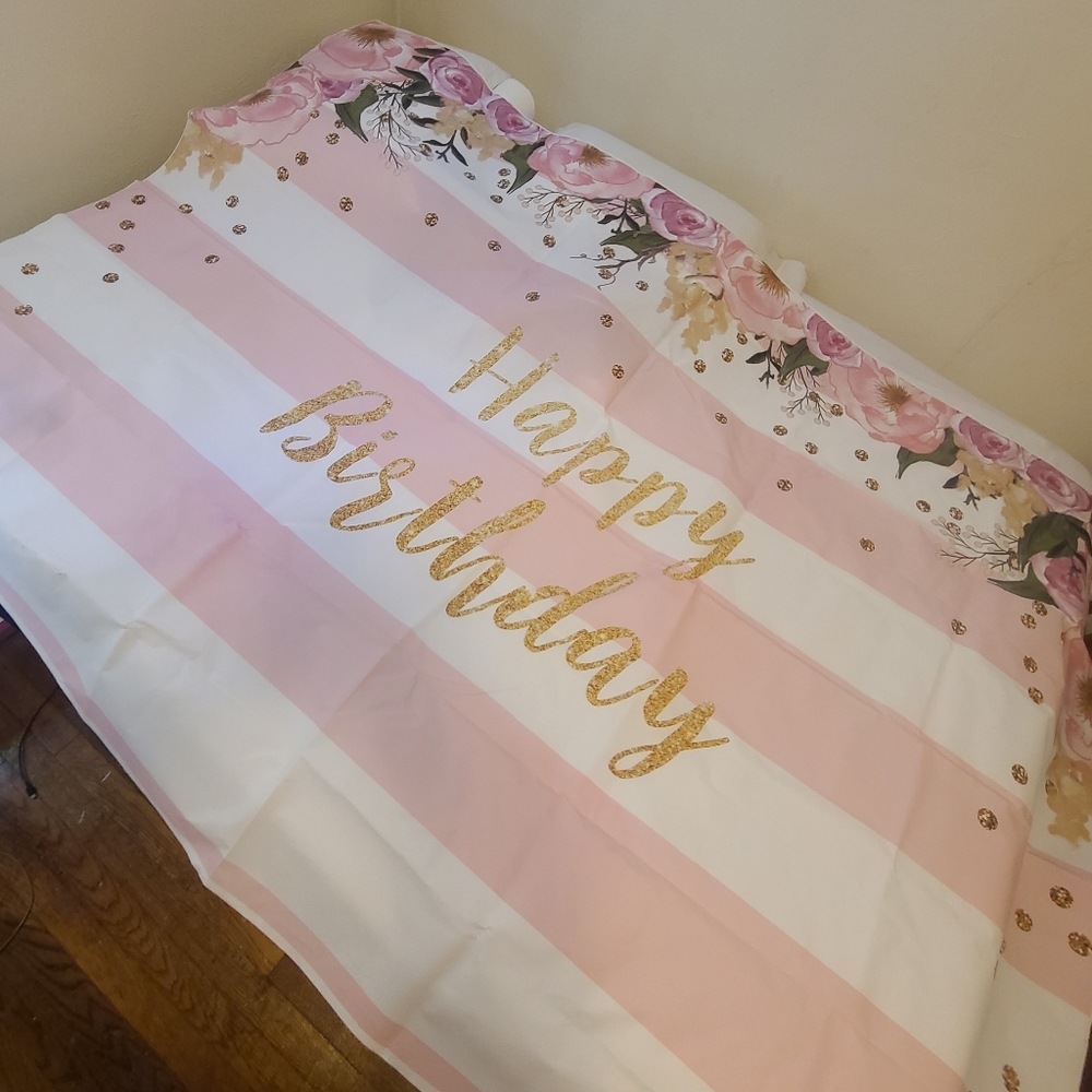 Large 5ft x 7ft Happy Birthday banner